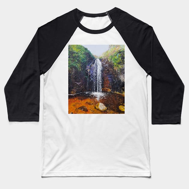 Second Waterfall at Waterfall Gully Baseball T-Shirt by Chrisprint74